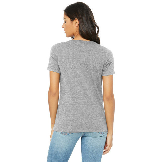 Bella + Canvas 6405CVC Ladies Relaxed Heather CVC Jersey V-Neck T-Shirt