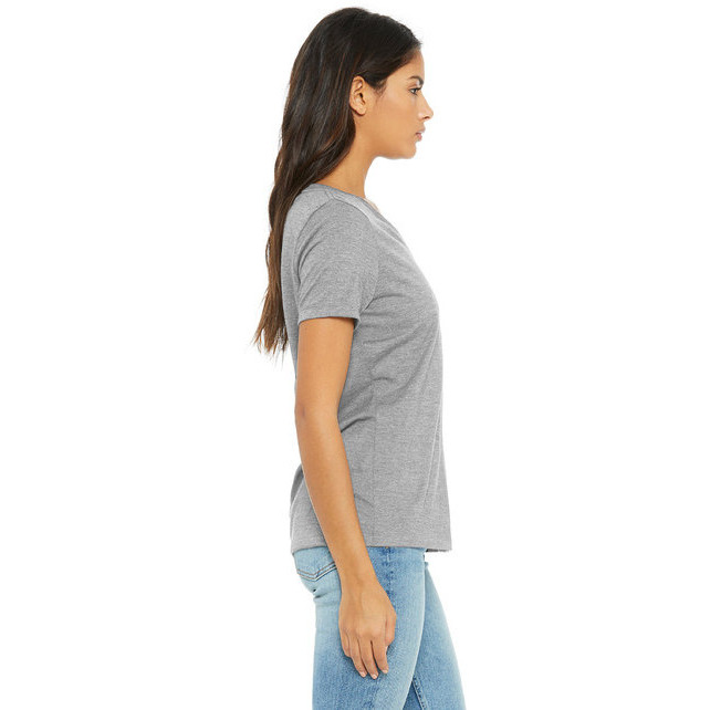 Bella + Canvas 6405CVC Ladies Relaxed Heather CVC Jersey V-Neck T-Shirt