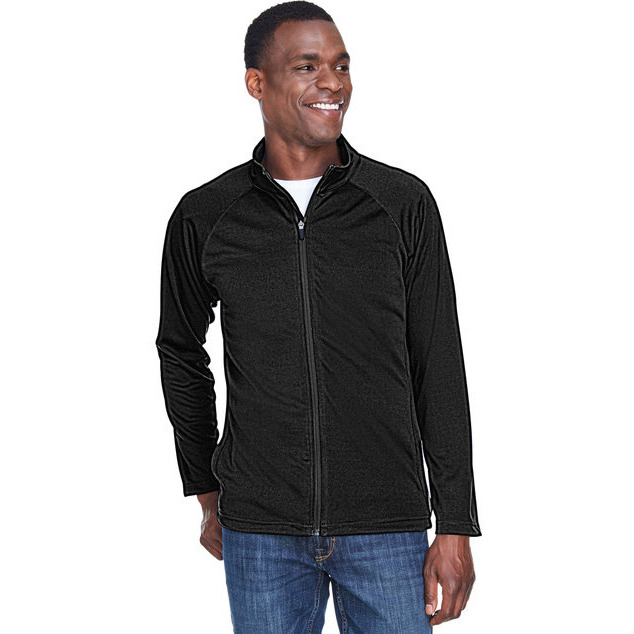Mens Stretch Tech-Shell compass Full-Zip - DK gREY HEATHER - S(D0102H76KIP)