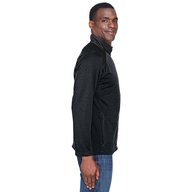 Mens Stretch Tech-Shell compass Full-Zip - DK gREY HEATHER - S(D0102H76KIP)