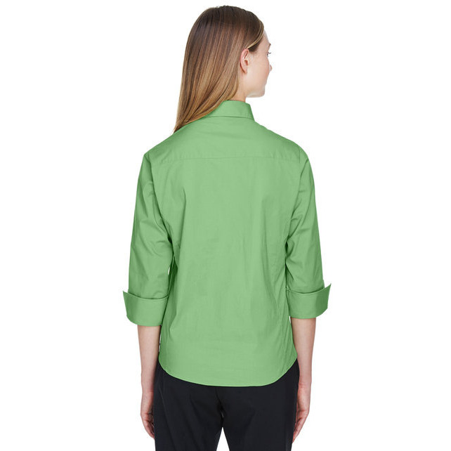 Ladies Perfect Fit34-Sleeve Stretch Poplin Blouse - LIME - S(D0102H7YEg8)