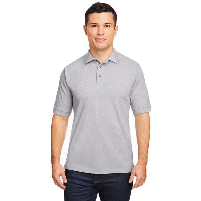 Mens 6 oz Ringspun cotton Piqu Short-Sleeve Polo - WHITE - 5XL(D0102H7NJV6)