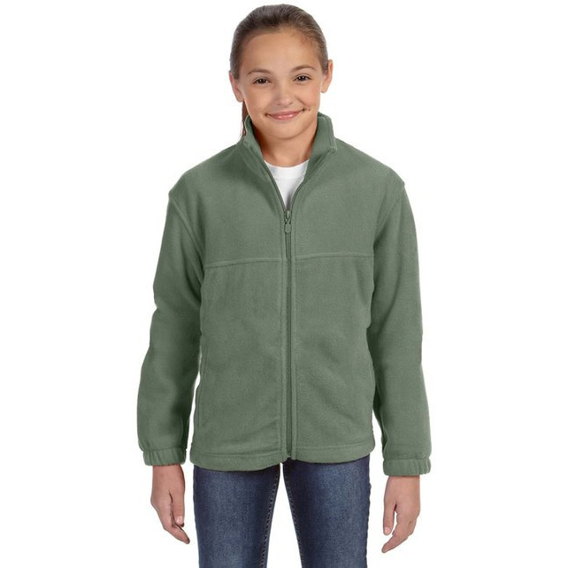 Youth 8 oz Full-Zip Fleece - SAFETY YELLOW - S(D0102H76TD8)