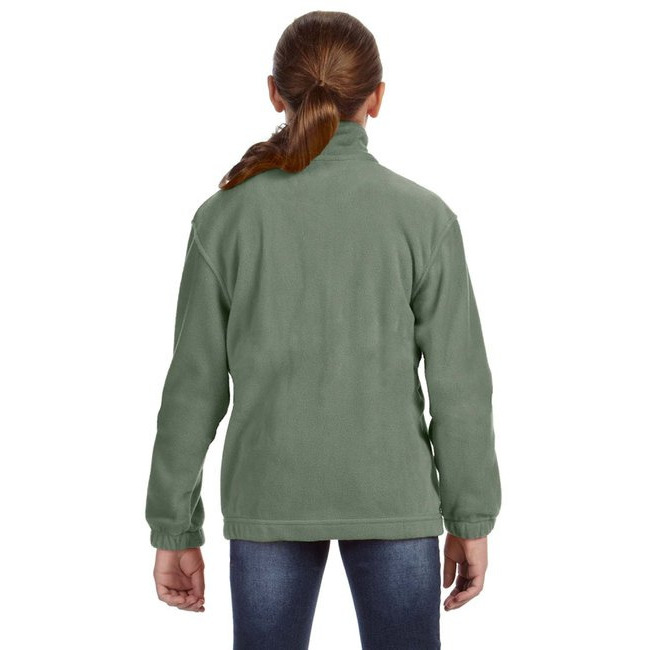 Youth 8 oz Full-Zip Fleece - SAFETY YELLOW - S(D0102H76TD8)