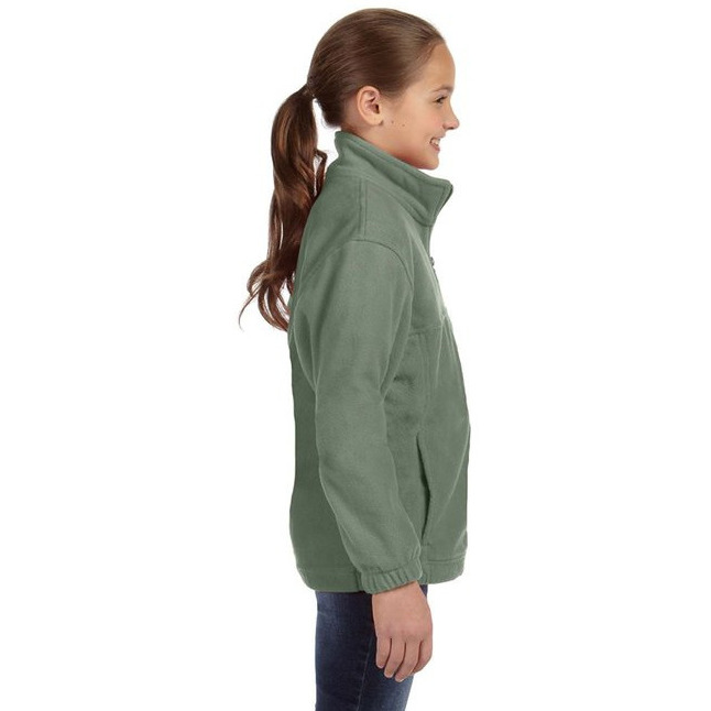 Youth 8 oz Full-Zip Fleece - SAFETY YELLOW - S(D0102H76TD8)