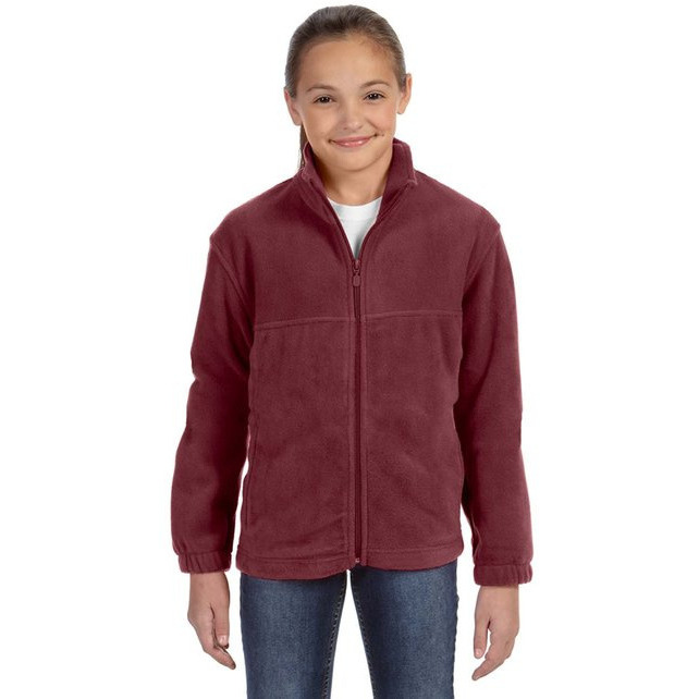 Youth 8 oz Full-Zip Fleece - SAFETY YELLOW - S(D0102H76T86)