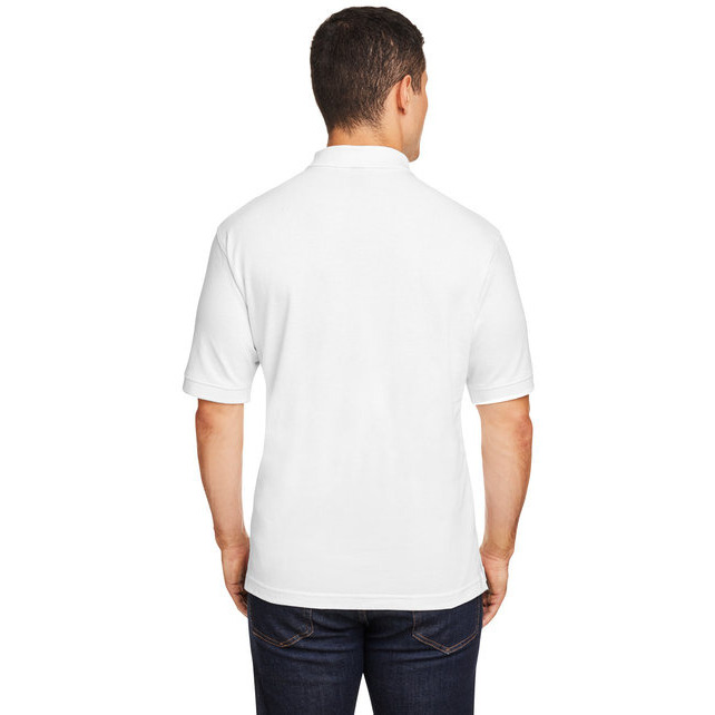 Mens 6 oz Ringspun cotton Piqu Short-Sleeve Polo - WHITE - 5XL(D0102H7NJB2)