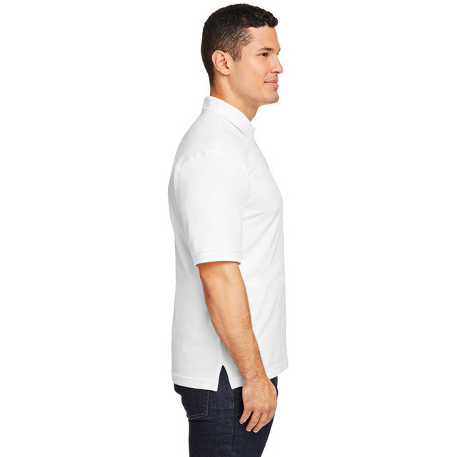 Mens 6 oz Ringspun cotton Piqu Short-Sleeve Polo - WHITE - 5XL(D0102H7NJB2)