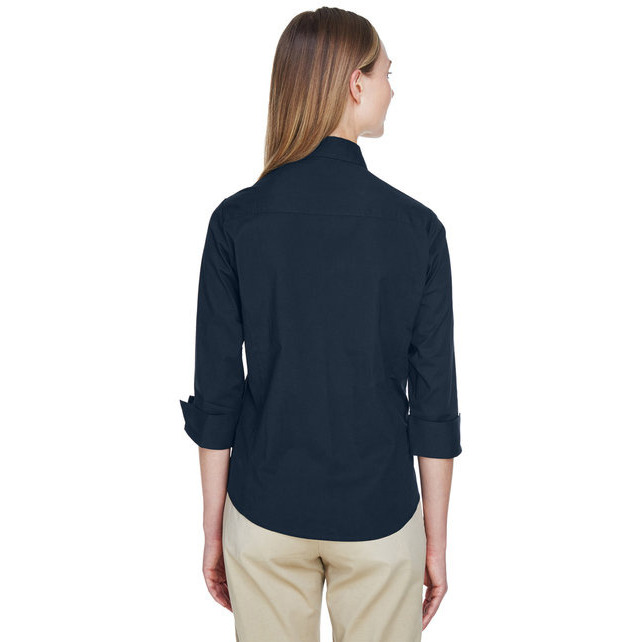 Ladies Perfect Fit34-Sleeve Stretch Poplin Blouse - LIME - S(D0102H7YE18)