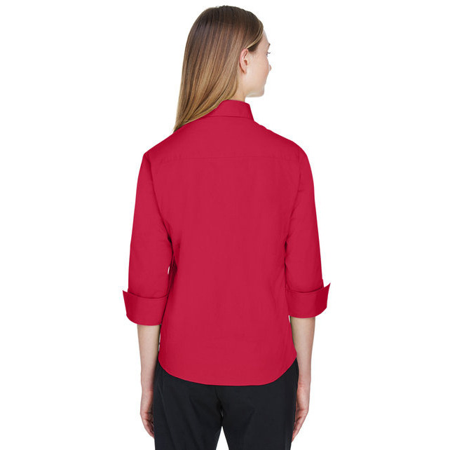 Ladies Perfect Fit34-Sleeve Stretch Poplin Blouse - LIME - S(D0102H7YEL8)