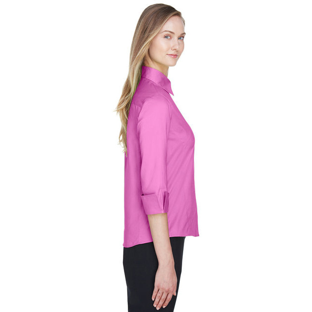 Ladies Perfect Fit34-Sleeve Stretch Poplin Blouse - LIME - S(D0102H7YED6)