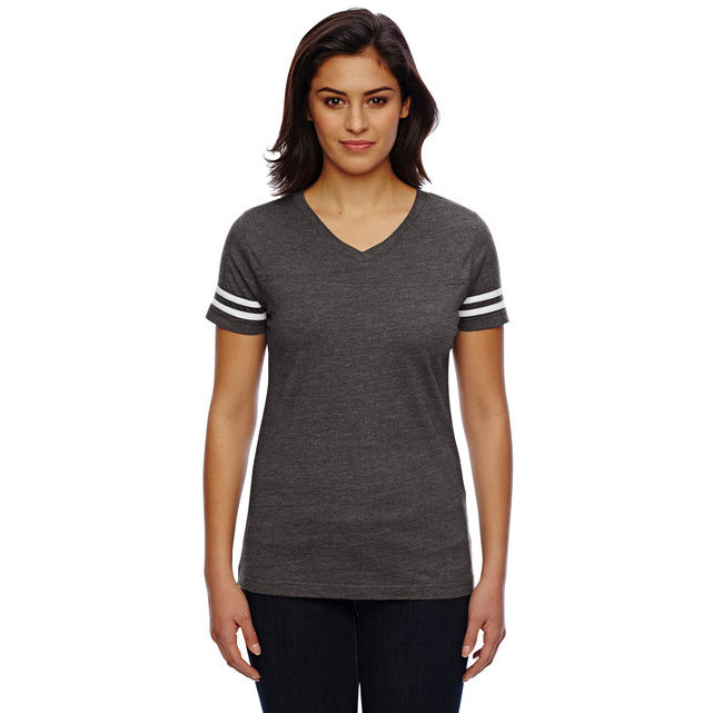 Ladies Football T-Shirt - BLAcK WHITE - 2XL(D0102H2HE37)