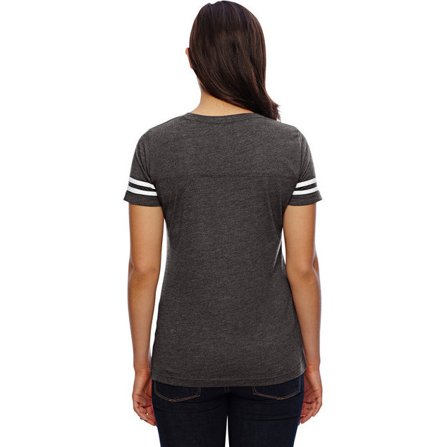 Ladies Football T-Shirt - BLAcK WHITE - 2XL(D0102H2HE37)