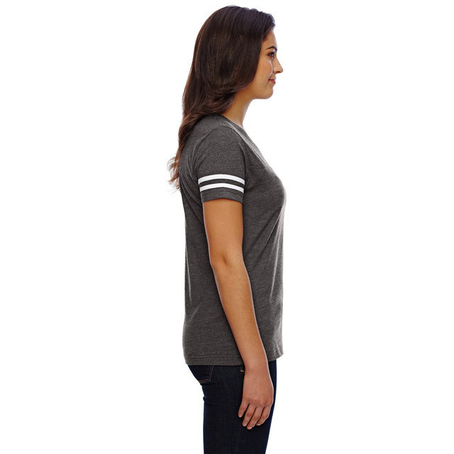 Ladies Football T-Shirt - BLAcK WHITE - 2XL(D0102H2HE37)