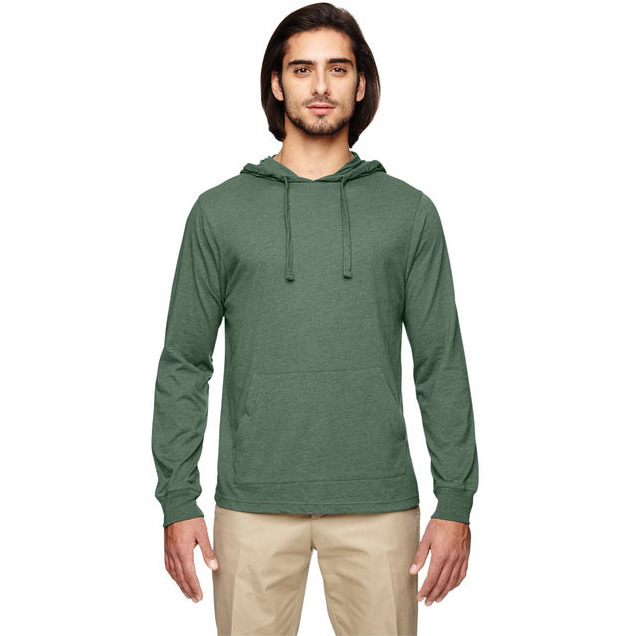 Unisex Blended Eco Jersey Pullover Hoodie - ASPARAgUS - XS(D0102H7ZL8P)