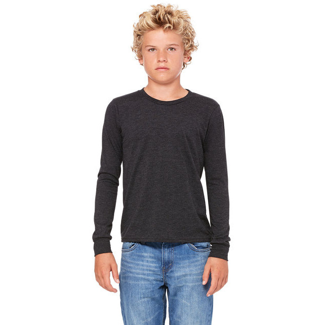 Youth Jersey Long-Sleeve T-Shirt - BLAcK - S(D0102H7WVJX)