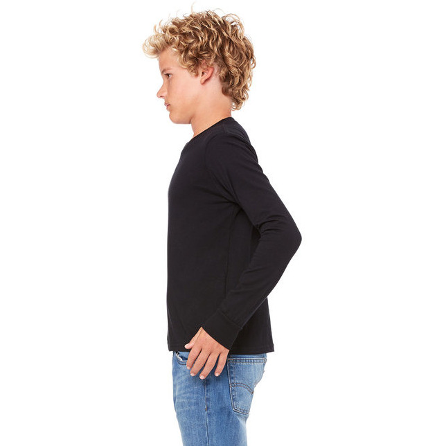 Youth Jersey Long-Sleeve T-Shirt - BLAcK - S(D0102H7WV9J)