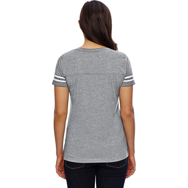 Ladies Football T-Shirt - BLAcK WHITE - 2XL(D0102H2HEU7)