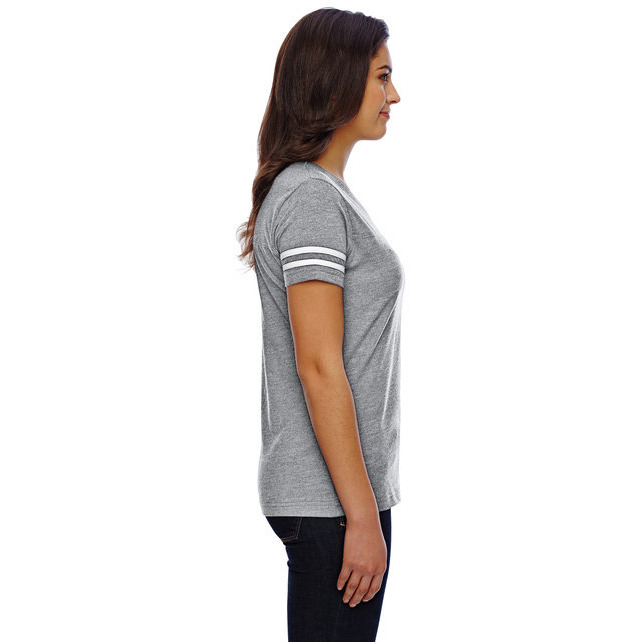 Ladies Football T-Shirt - BLAcK WHITE - 2XL(D0102H2HEU7)