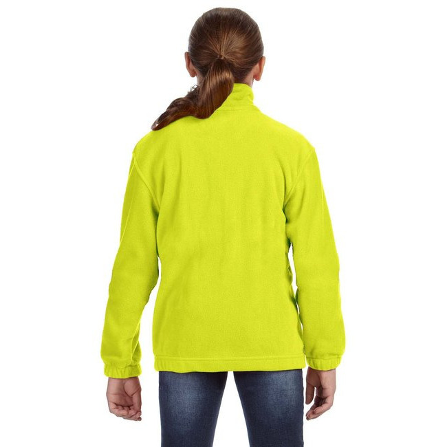 Youth 8 oz Full-Zip Fleece - SAFETY YELLOW - S(D0102H76TZP)