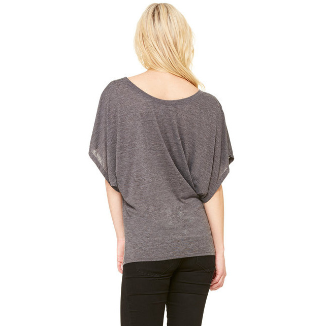 Ladies Flowy Draped Sleeve Dolman T-Shirt - BLAcK - S(D0102H7WH9X)