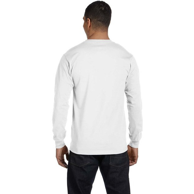 Mens 52 oz comfortSoft cotton Long-Sleeve T-Shirt - WHITE - S(D0102H7KTV2)