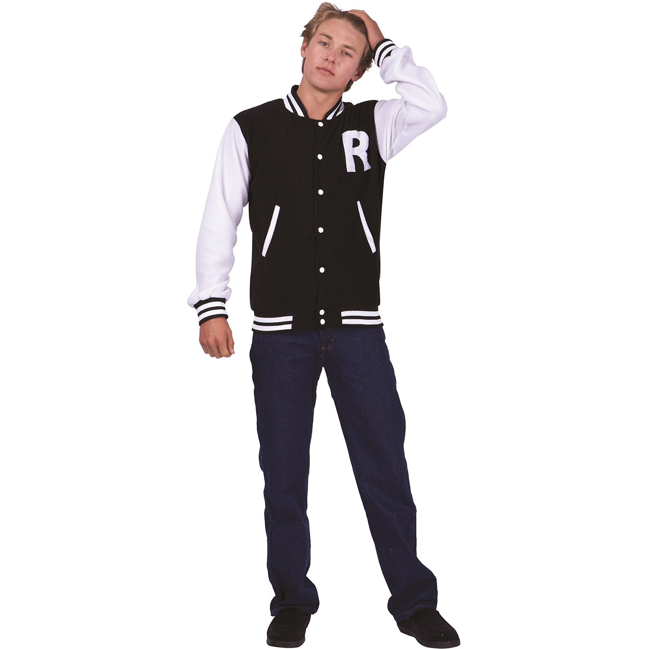 Men's Letterman Jacket Blue L