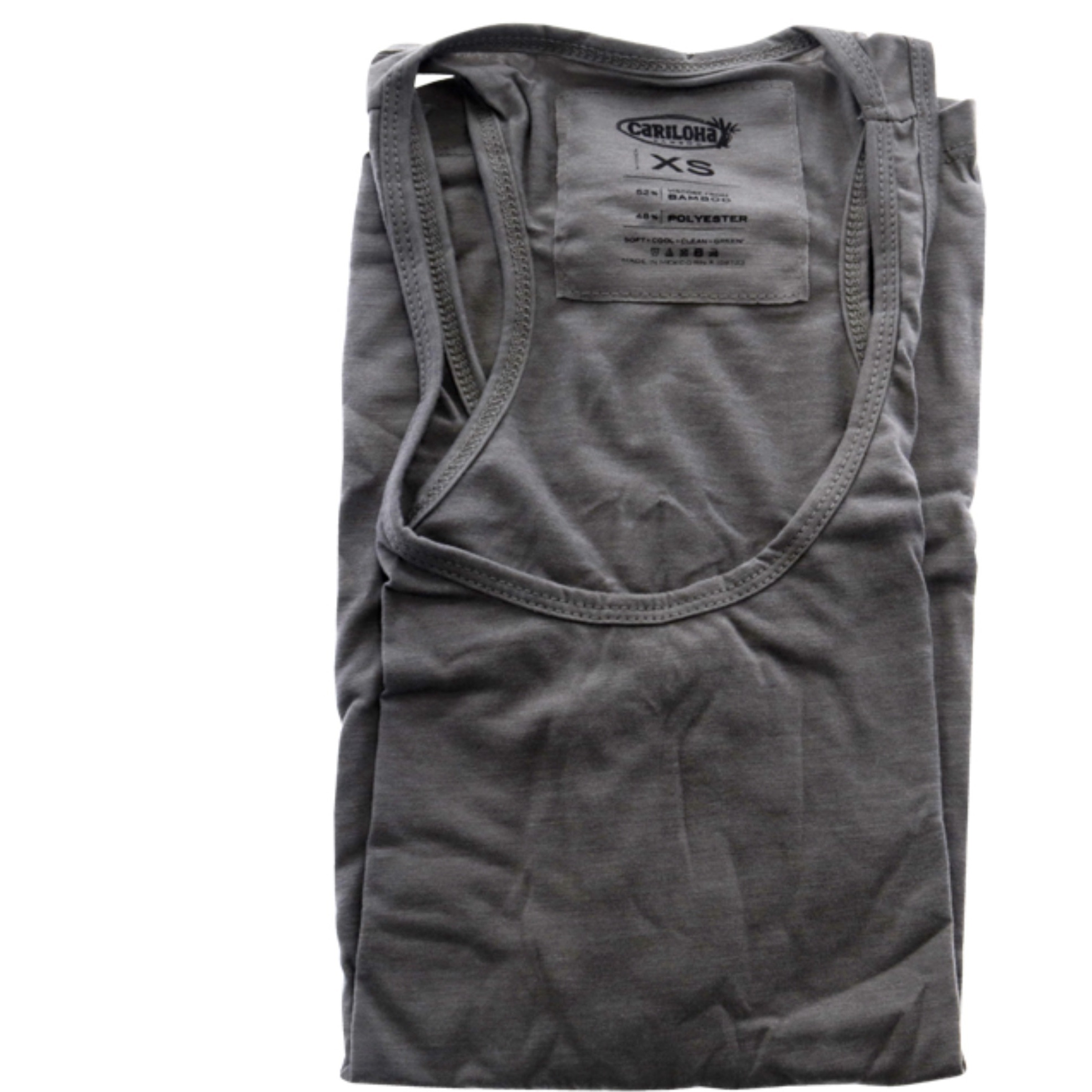 Bamboo Racer Tank - Heather Gray by Cariloha for Women - 1 Pc Tank Top (XS)