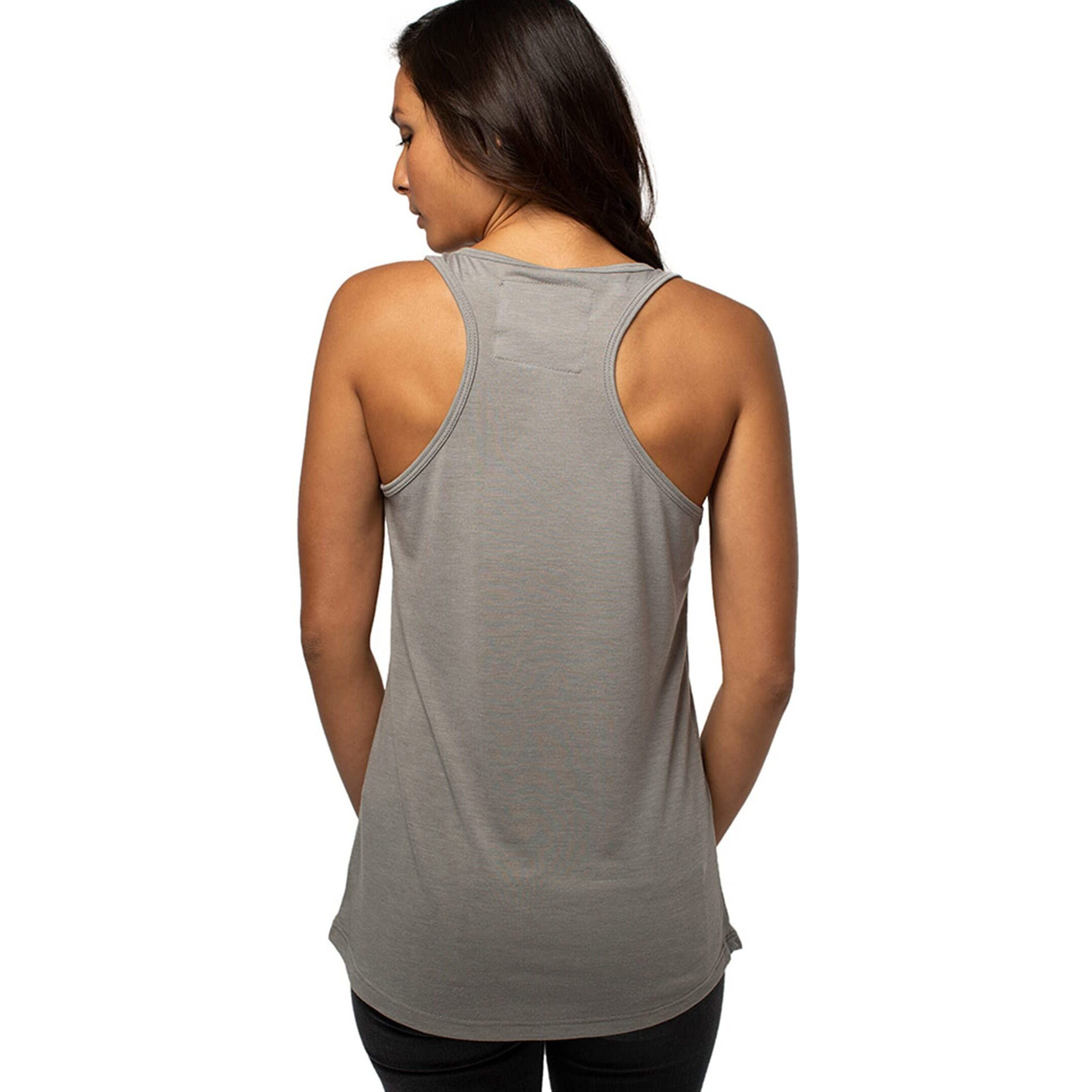Bamboo Racer Tank - Heather Gray by Cariloha for Women - 1 Pc Tank Top (XS)