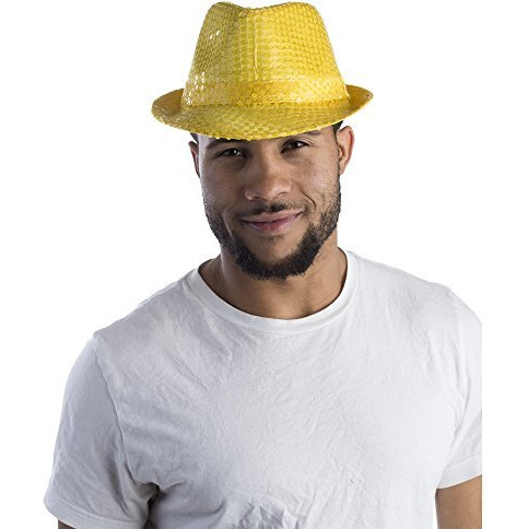 Yellow Sequined Fedora
