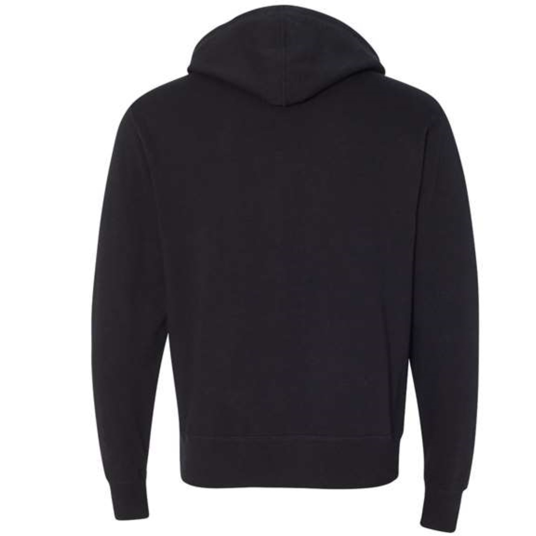 Independent Trading Co. Unisex Heathered French Terry Full-Zip Hooded Sweatshirt - Black, M