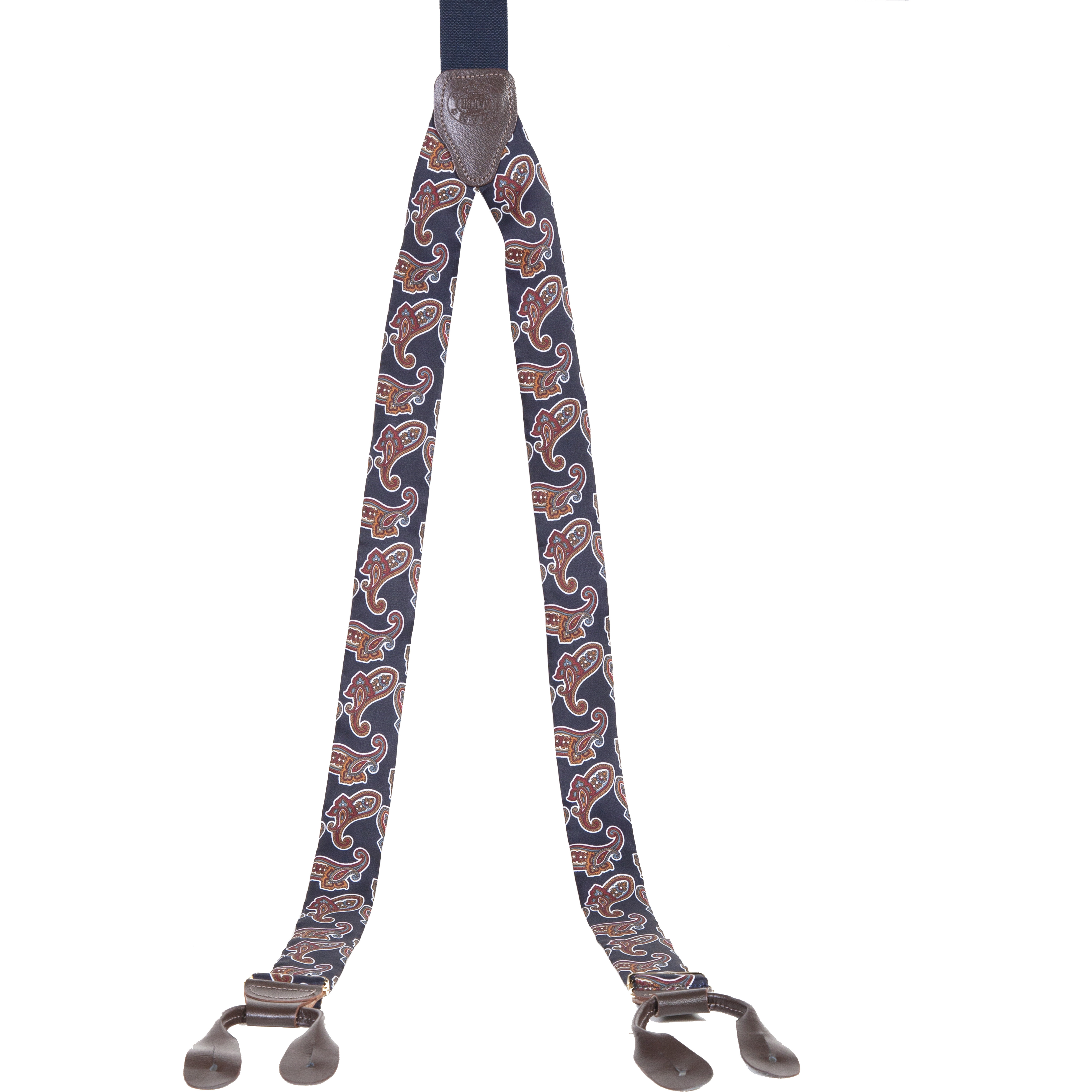 LADIES SILK PAISLEY SUSPENDERS