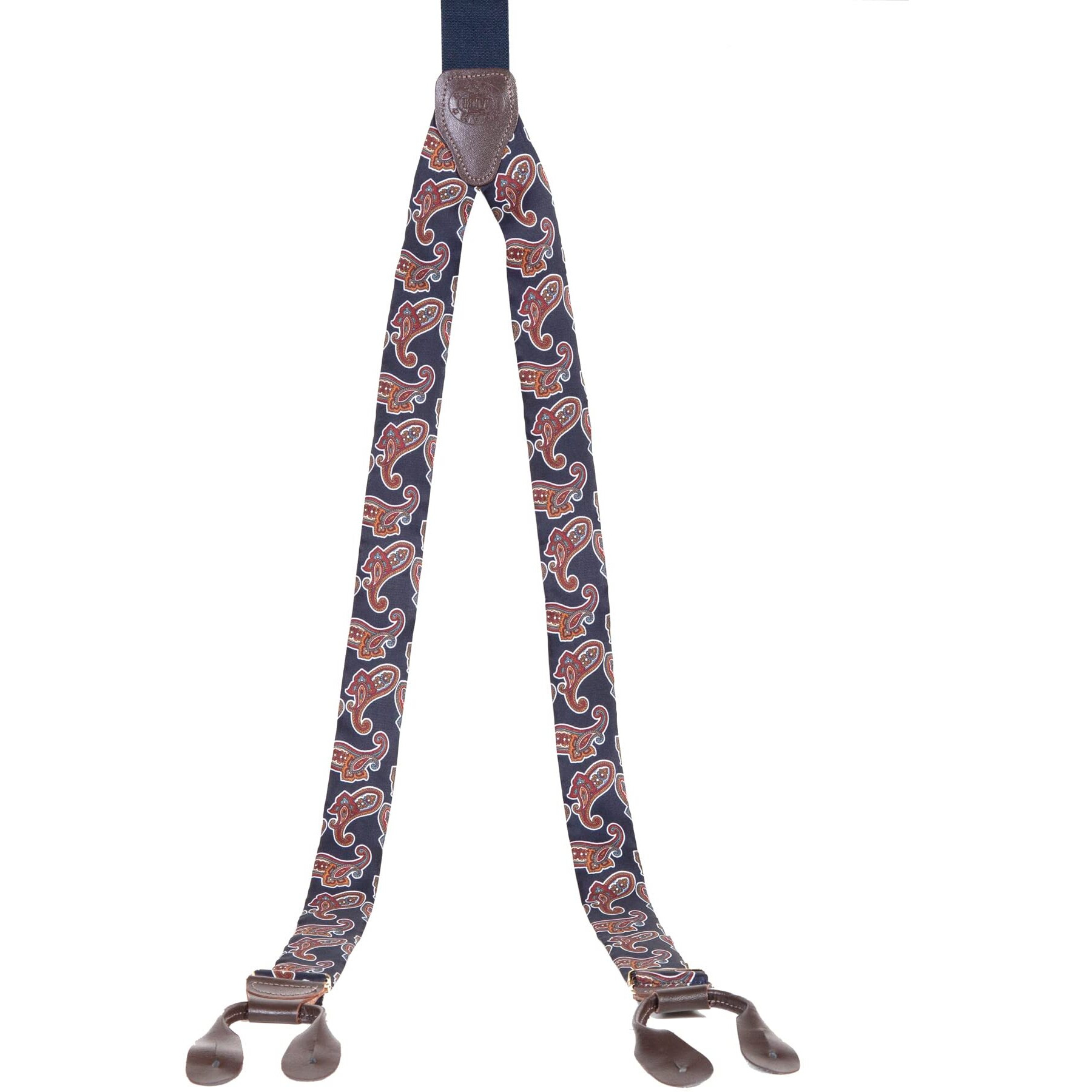 LADIES SILK PAISLEY SUSPENDERS