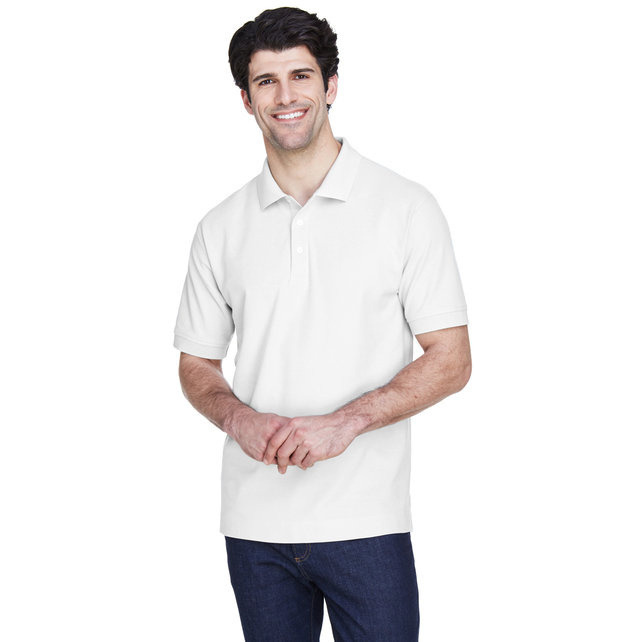 Mens Pima Piqu Short-Sleeve Polo - WHITE - XS(D0102H7N03T)