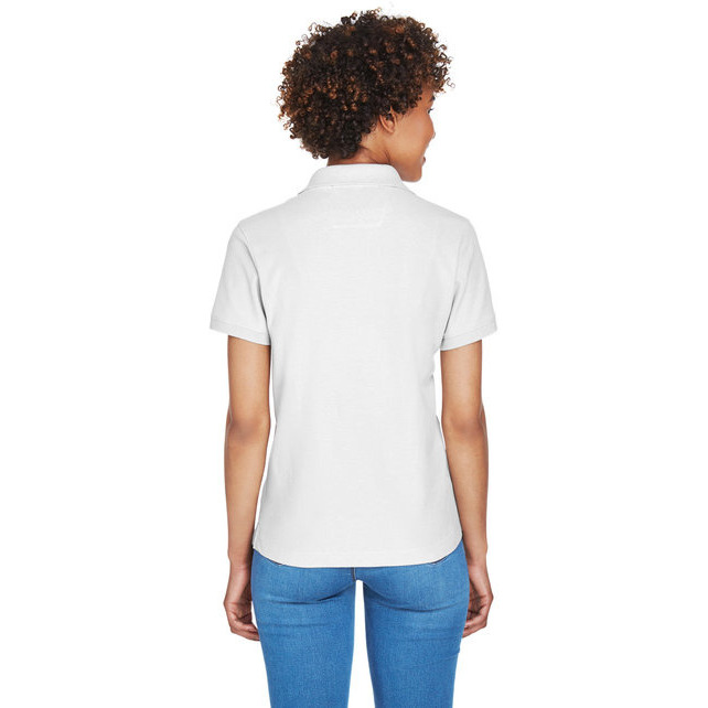 Ladies Pima Piqu Y-collar Polo - WHITE - XS(D0102H7NJ7P)