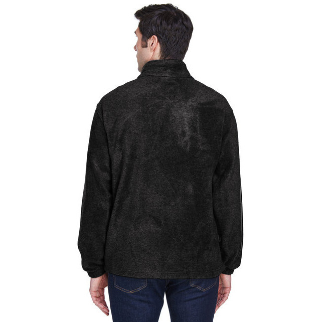 Mens 8 oz Full-Zip Fleece - BLAcK - 5XL(D0102H7NBQ8)