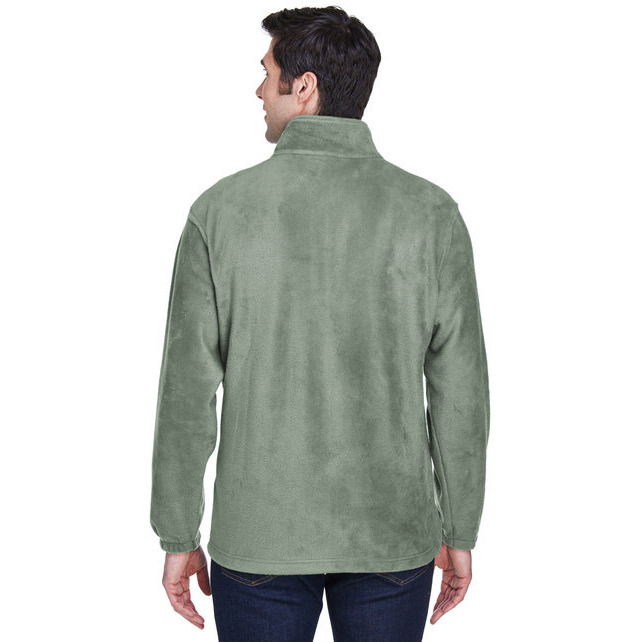 Mens 8 oz Full-Zip Fleece - BLAcK - 5XL(D0102H7NB9J)