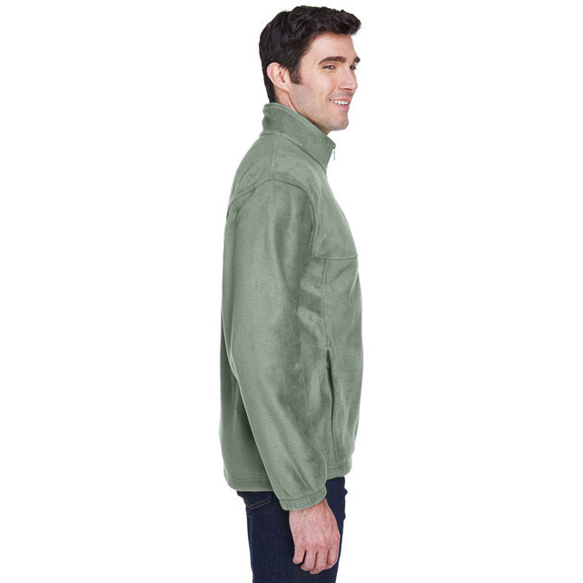 Mens 8 oz Full-Zip Fleece - BLAcK - 5XL(D0102H7NB9J)