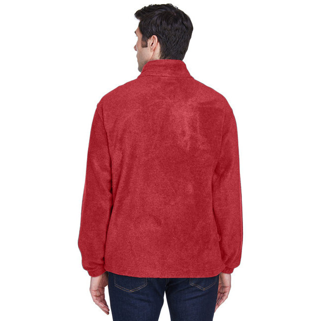 Mens 8 oz Full-Zip Fleece - BLAcK - 5XL(D0102H7NB9P)