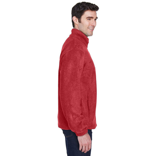 Mens 8 oz Full-Zip Fleece - BLAcK - 5XL(D0102H7NB9P)