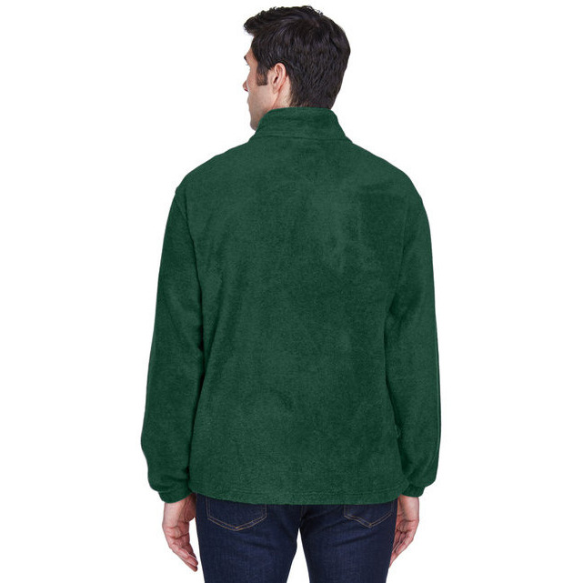 Mens 8 oz Full-Zip Fleece - BLAcK - 5XL(D0102H7NB2P)