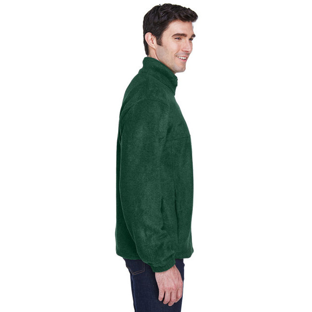Mens 8 oz Full-Zip Fleece - BLAcK - 5XL(D0102H7NB2P)