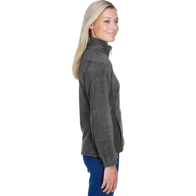 Ladies 8 oz Full-Zip Fleece - BLAcK - XS(D0102H7NJPJ)