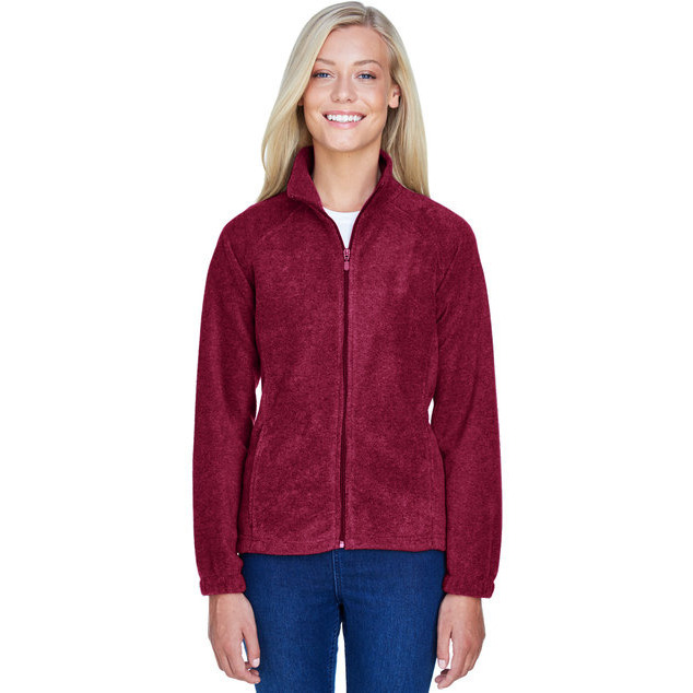 Ladies 8 oz Full-Zip Fleece - BLAcK - XS(D0102H7NJA2)