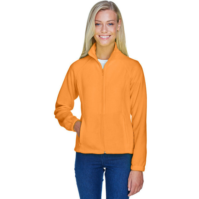 Ladies 8 oz Full-Zip Fleece - BLAcK - XS(D0102H7NJAT)