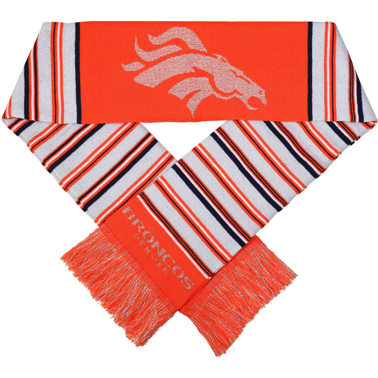 Denver Broncos Glitter Stripe Scarf