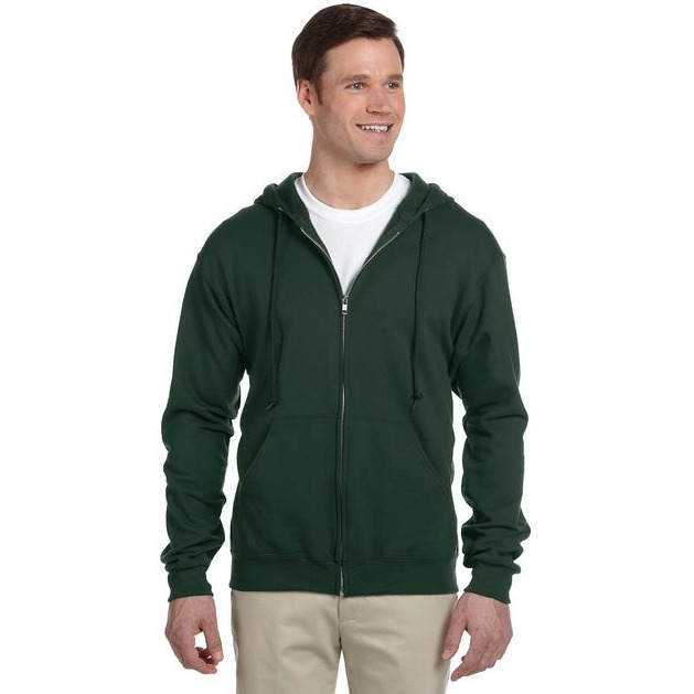 Adult 8 oz NuBlend Fleece Full-Zip Hooded Sweatshirt - ASH - 3XL(D0102HI3D1V)
