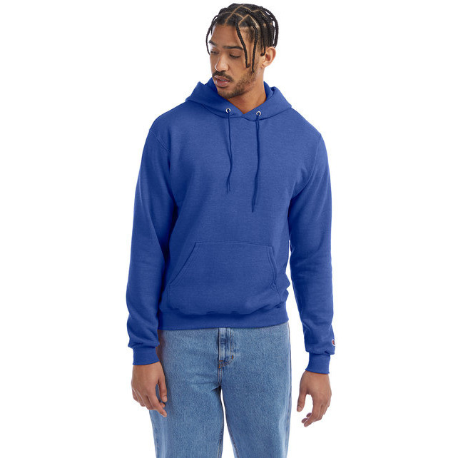 Adult Powerblend Pullover Hooded Sweatshirt - ROYAL BLUE HTHR - S(D0102H7D3BX)
