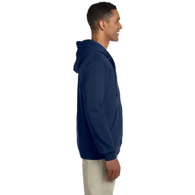 Adult 95 oz Super Sweats NuBlend Fleece Full-Zip Hooded Sweatshirt - BLAcK - S(D0102HI31VA)