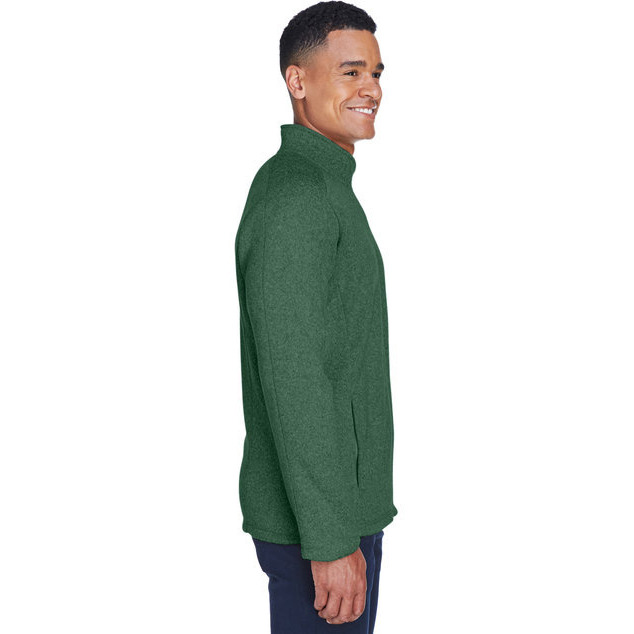 Mens Bristol Full-Zip Sweater Fleece Jacket - gREY HEATHER - S(D0102H7YEK8)